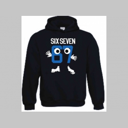 Six Seven 67 - detsk&aacute; čierna mikina s kapucou a klokankov&yacute;m vreckom vpredu